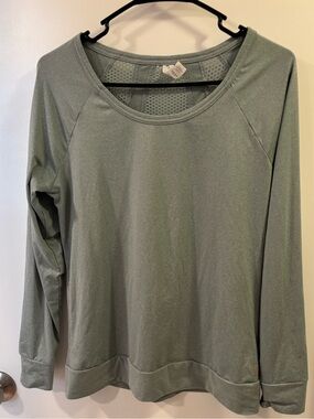 5/$25 Balance Collection Sage Green Long-Sleeve Performance Top